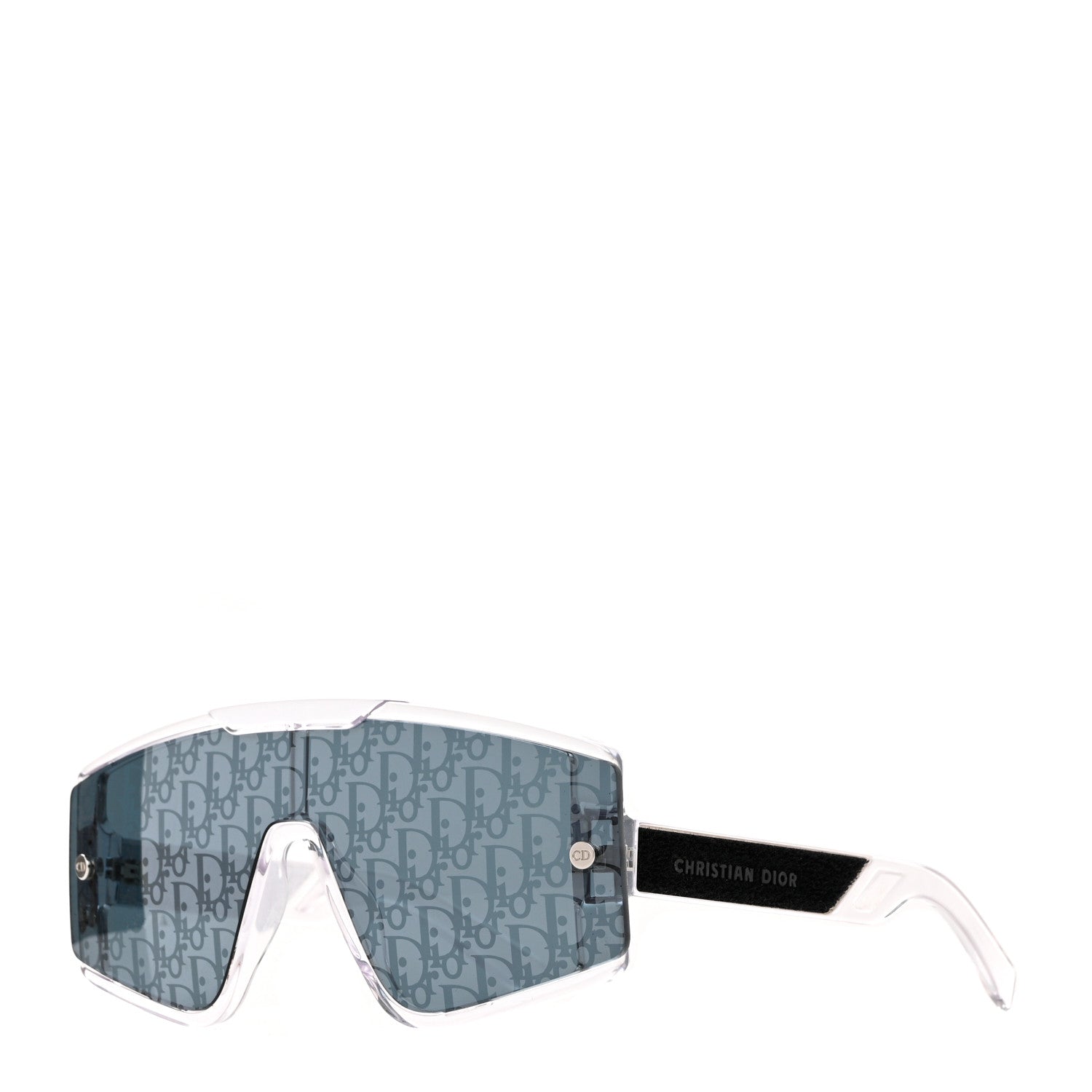 Christian Dior Acetate Oblique Diorxtrem MU Mask Sunglasses Crystal Smoke Mirror 1 of 6