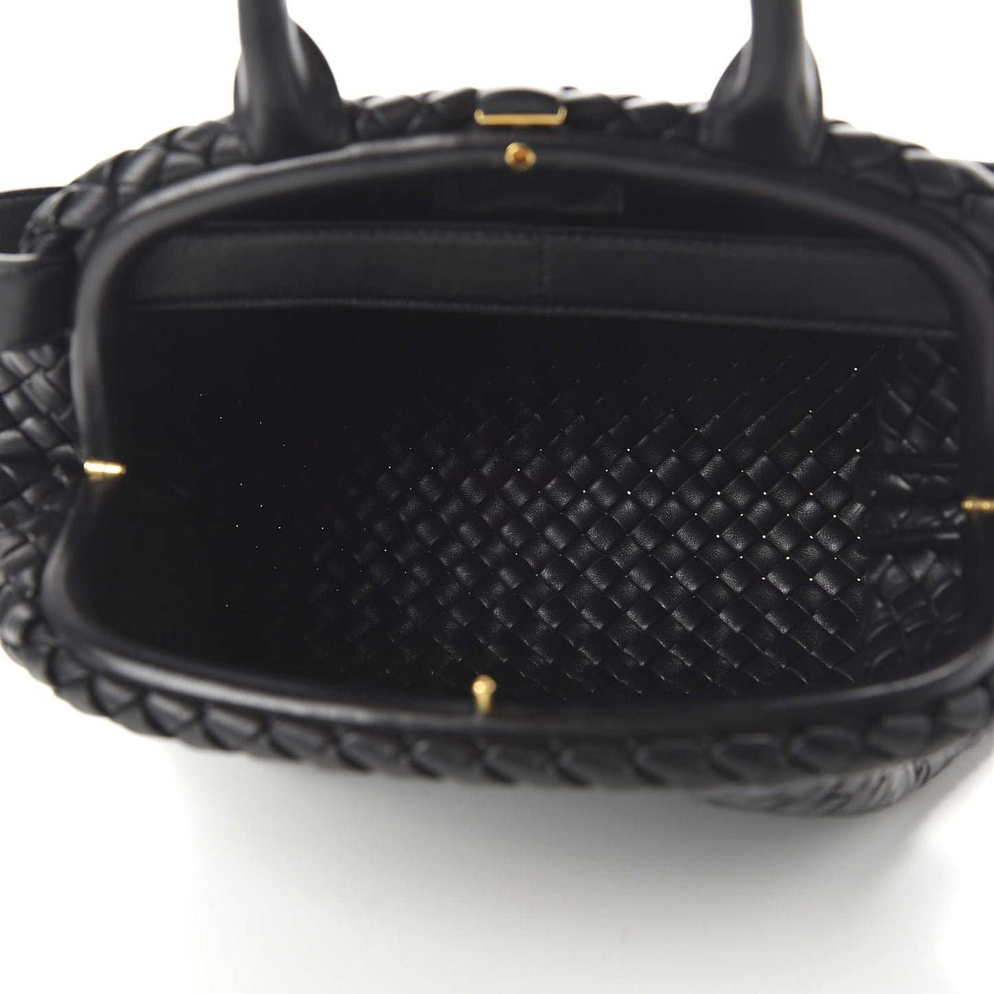 Nappa Intrecciato Small Padded The Handle Black