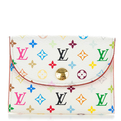 Louis Vuitton Monogram Multicolor Business Card Holder White Litchi 1 of 7