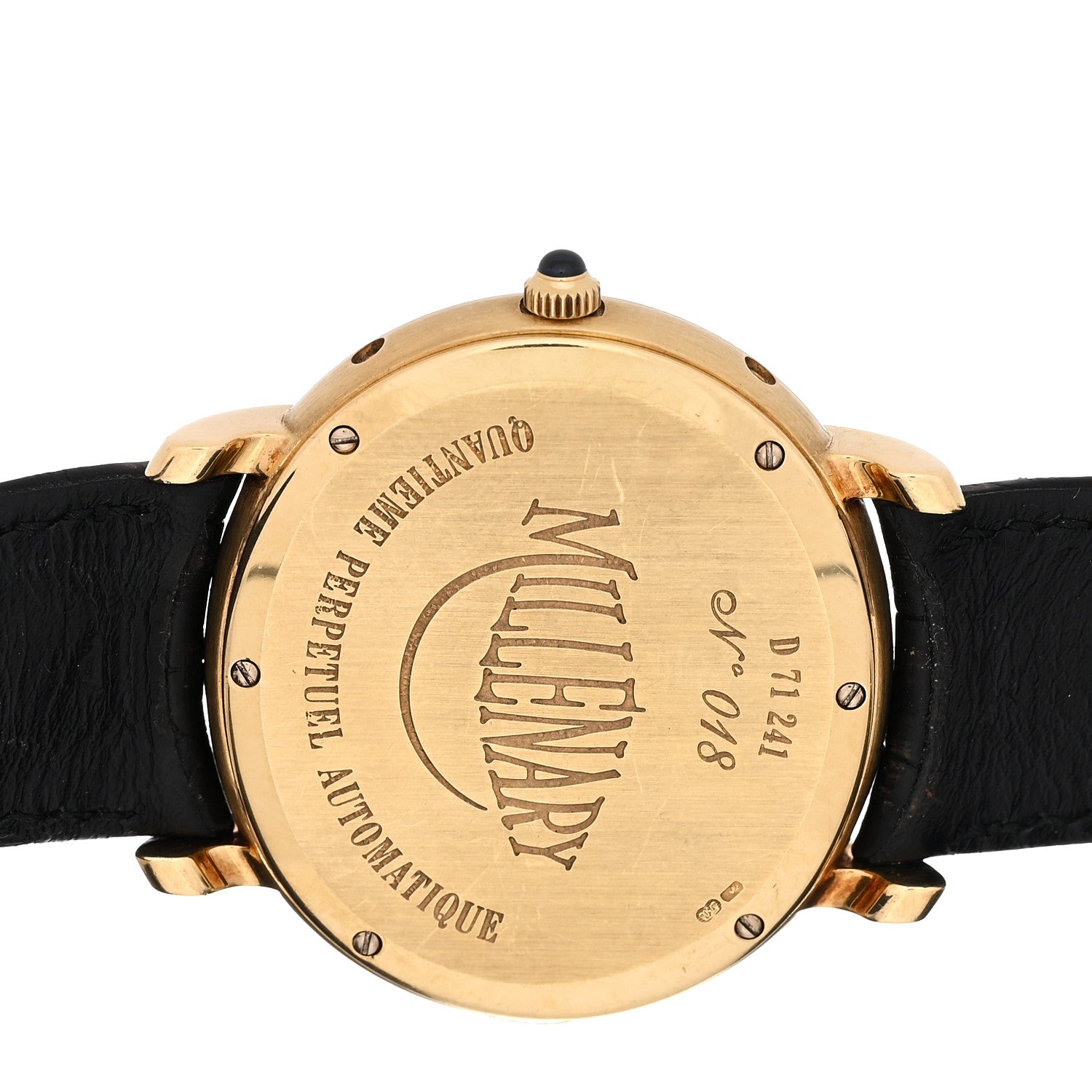 Audemars Piguet 18K Yellow Gold Alligator 39mm Millenary Perpetual Calendar Automatic Watch 25777BA.OO.D001CR.01 4 of 4