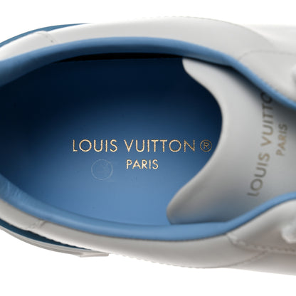 Louis Vuitton Calfskin Time Out Bow Sneakers 37.5 Blue 7 of 9