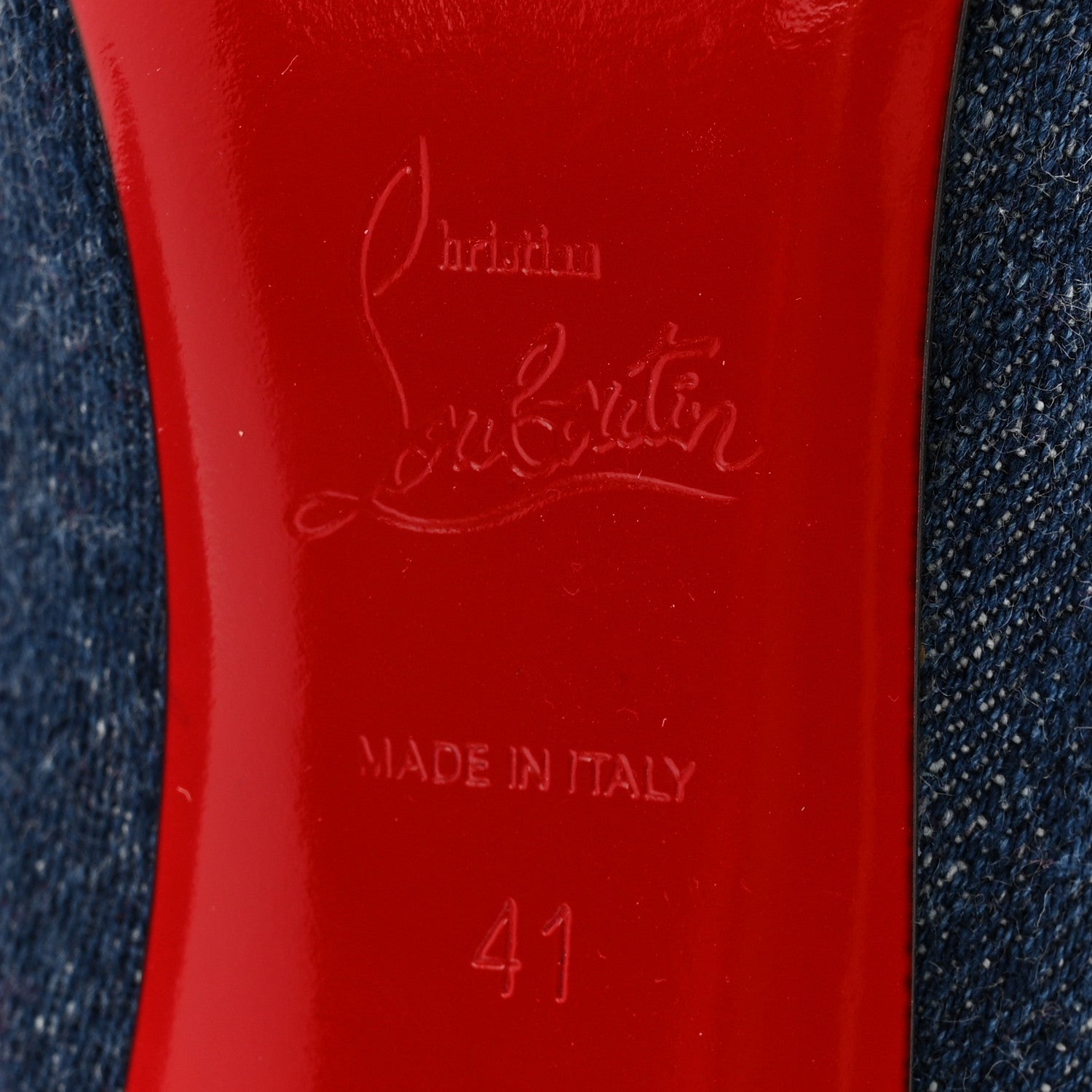 Christian Louboutin Denim Jazz Calf So Kate 120 Pumps 41 Blue 8 of 13