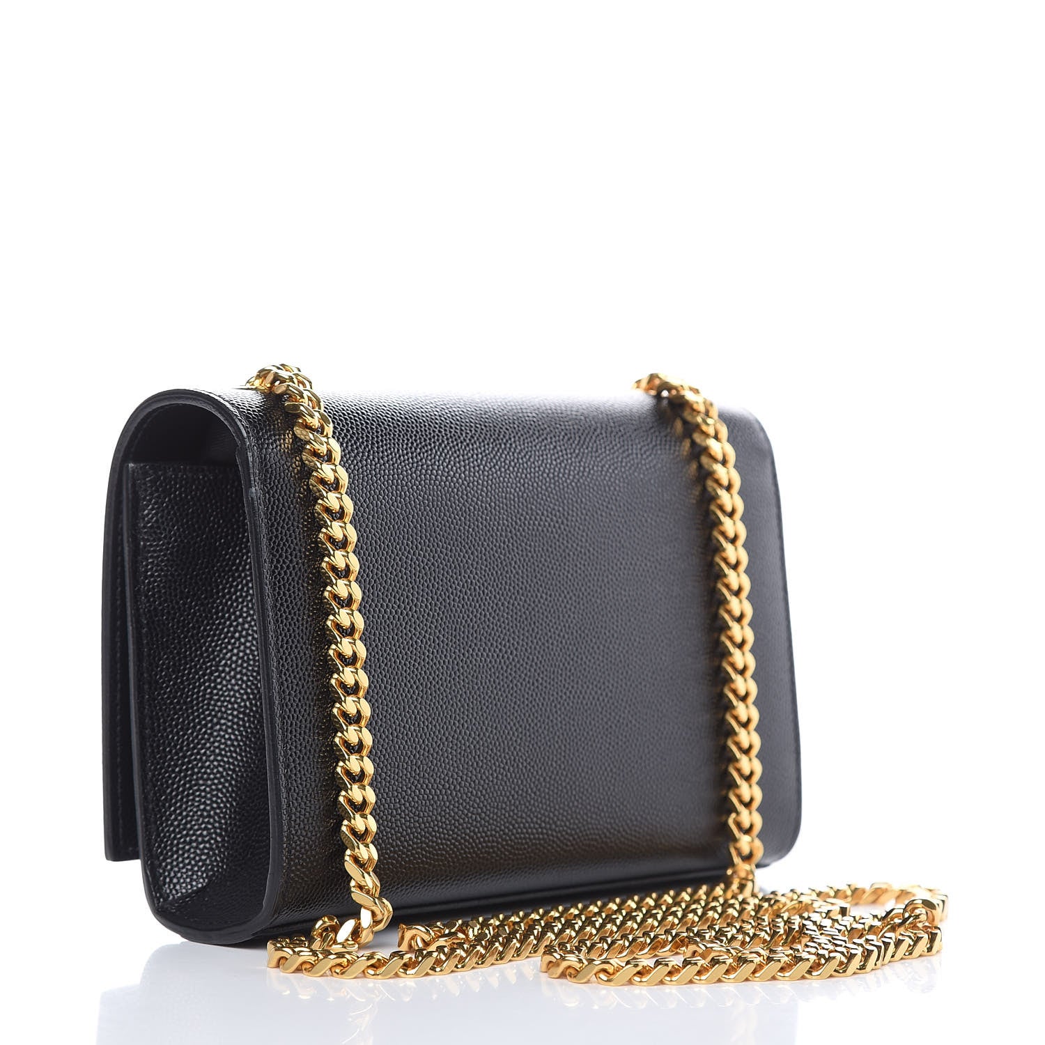 Saint Laurent Grain De Poudre Small Monogram Kate Satchel Black 3 of 11