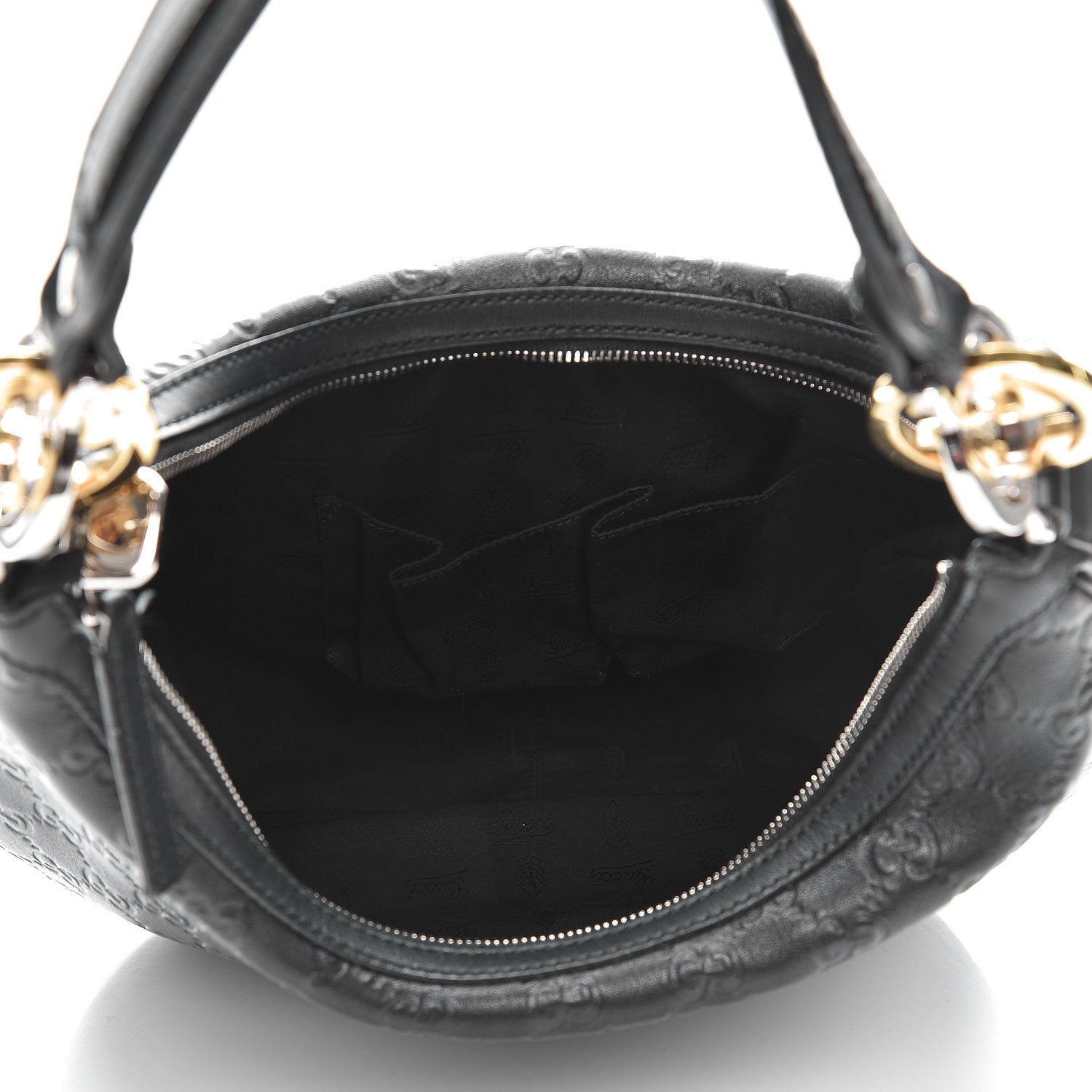 Gucci Guccissima Medium GG Twins Hobo Black 5 of 10