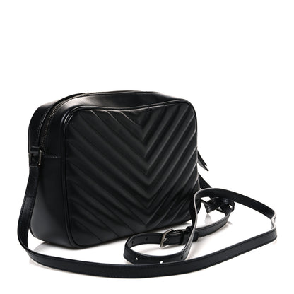 Saint Laurent Calfskin Matelasse Monogram Lou Camera Bag Black 3 of 10