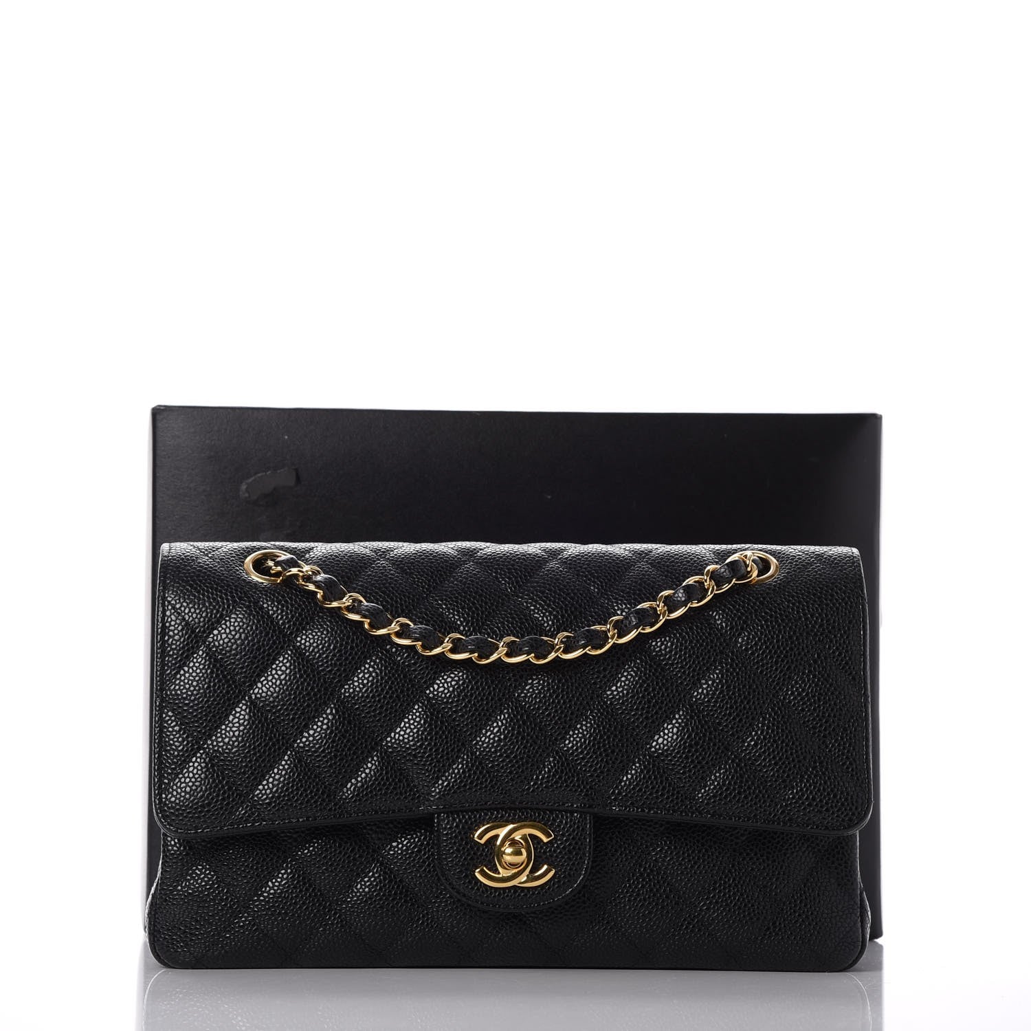 Chanel Caviar Quilted Medium Double Flap Black 8 of 8