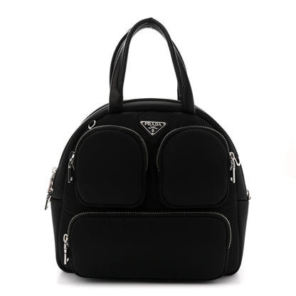 Prada Tessuto Nylon Pocket Cargo Top Handle Bag Black Fuoco 1 of 10
