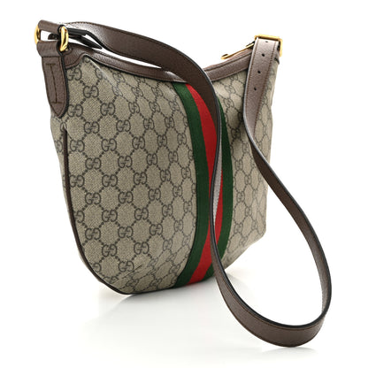 Gucci GG Supreme Monogram Web Small Ophidia Half Moon Hobo Brown 3 of 11