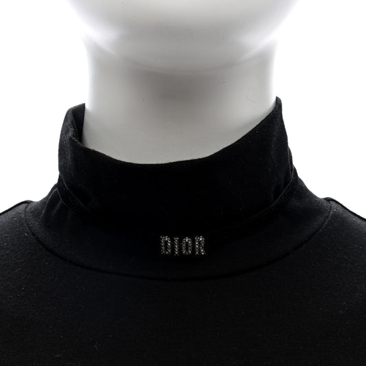 Velvet Crystal DIOR Choker Necklace Black