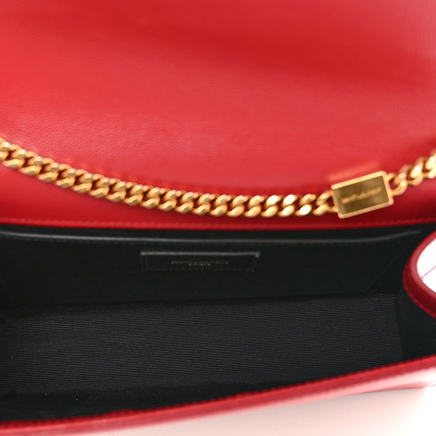 Saint Laurent Grain De Poudre Medium Monogram Kate Satchel Rouge Eros 6 of 11