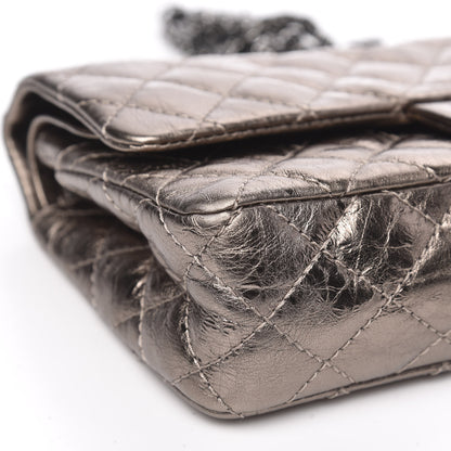 Chanel Metallic Aged Calfskin 2.55 Reissue 225 Flap Dark Silver 8 of 12