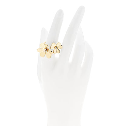 Van Cleef & Arpels 18K Yellow Gold Diamond Frivole Between The Finger Ring 53 6.5 2 of 7