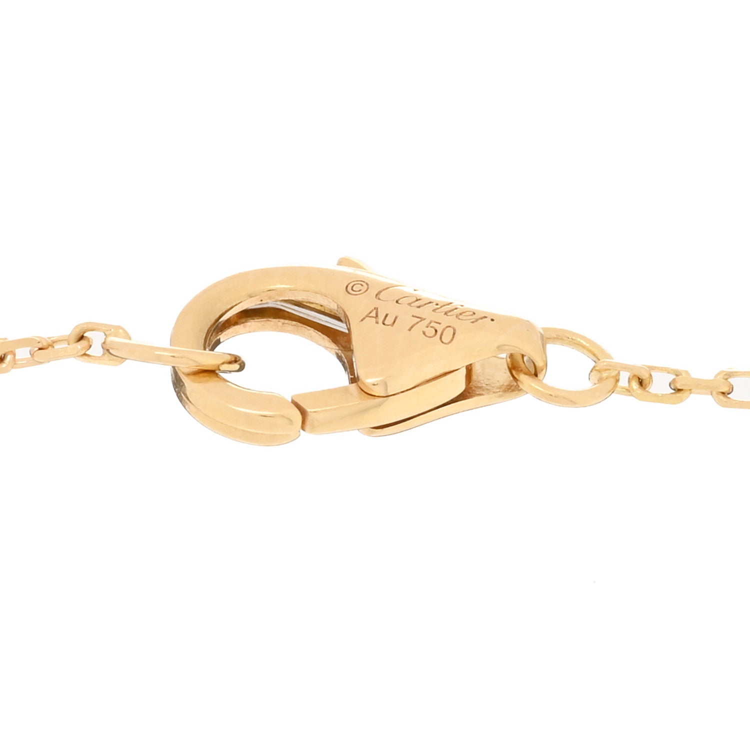 Cartier 18K Yellow Gold Diamond Mother of Pearl Amulette de Cartier Bracelet 3 of 4