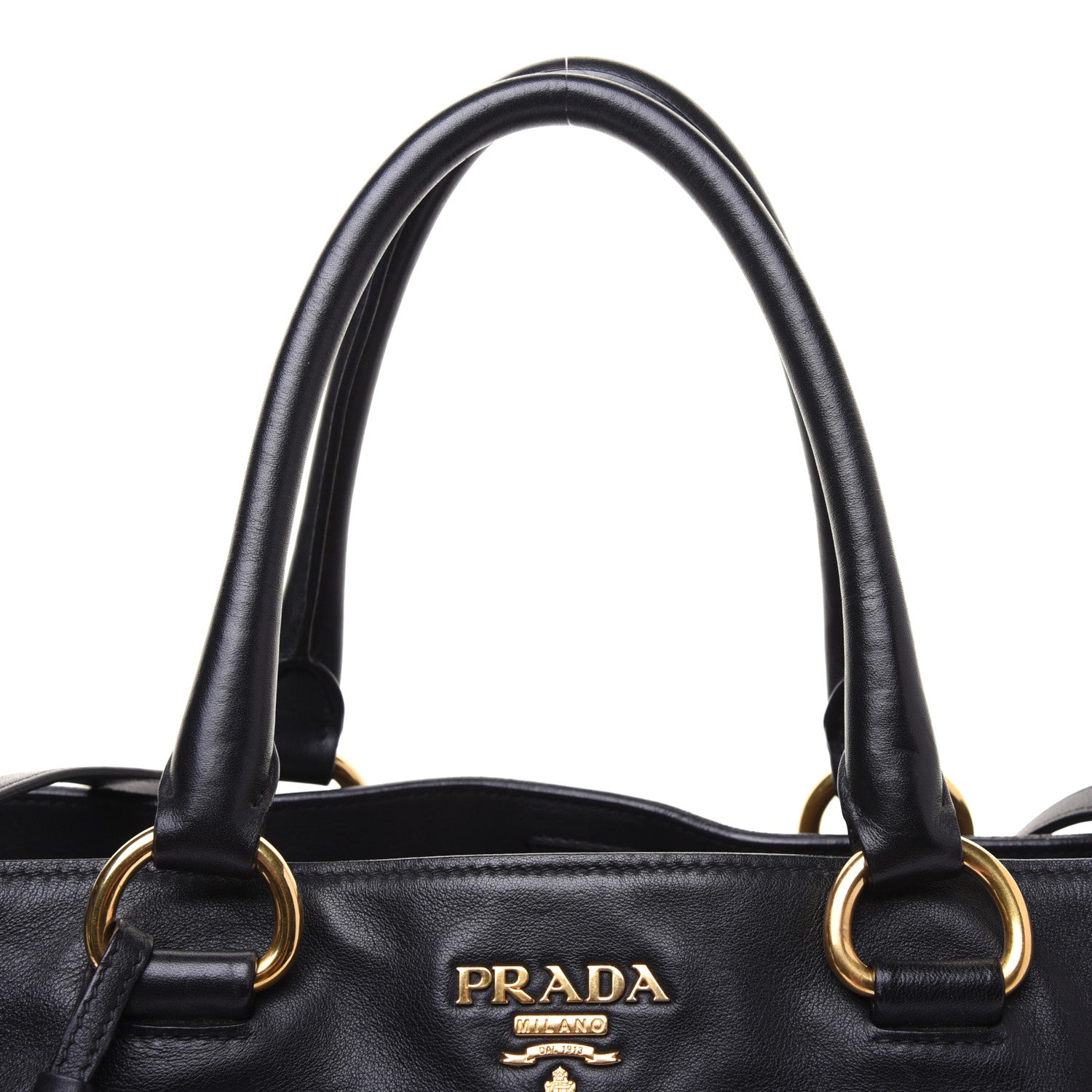 Prada Soft Calf Tote Black 17 of 18