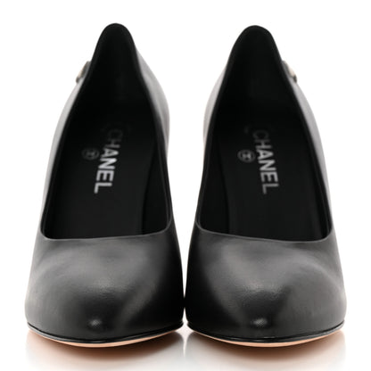 Chanel Lambskin CC Pumps 39 Black 2 of 11