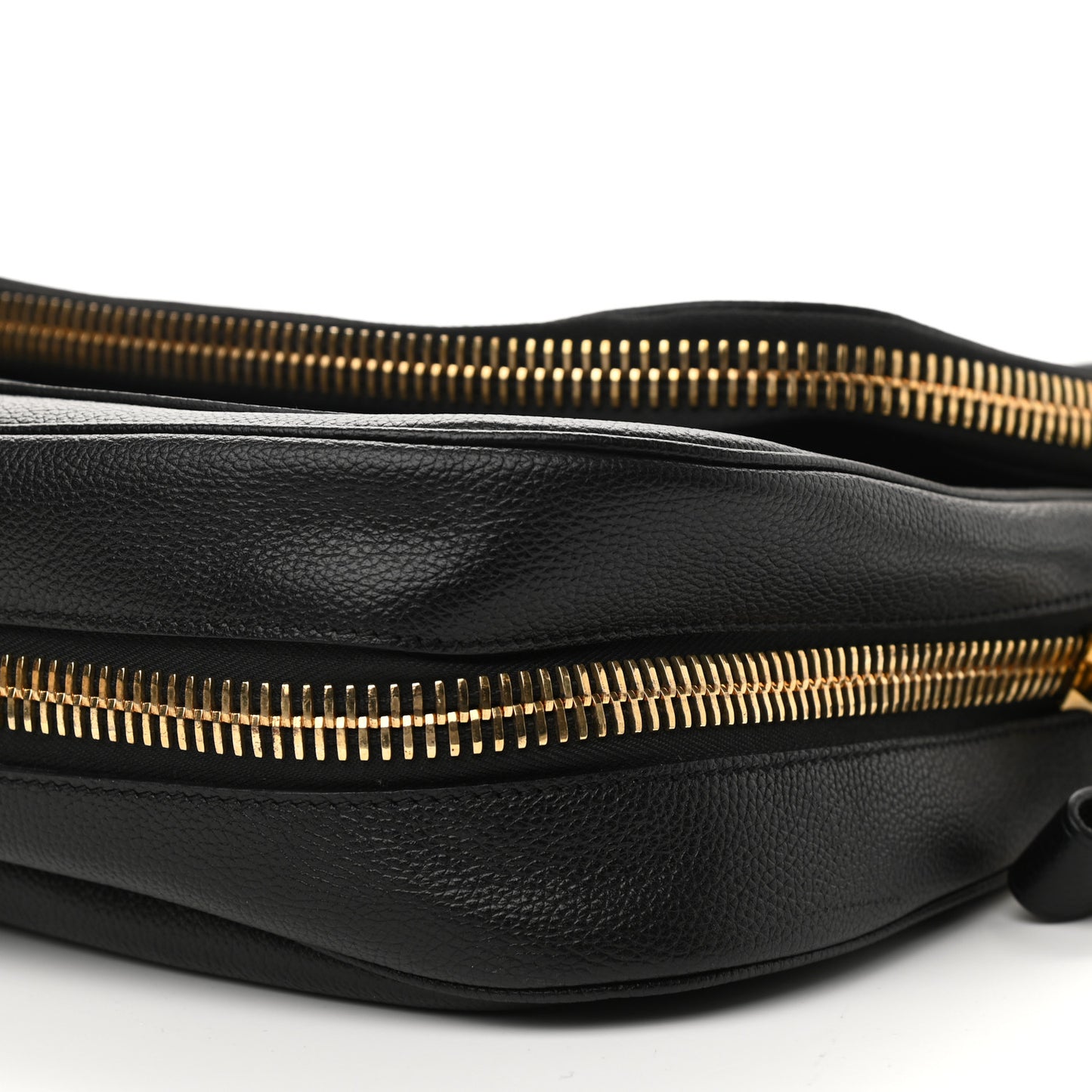 Grained Calfskin Large Jennifer Crossbody Bag Black