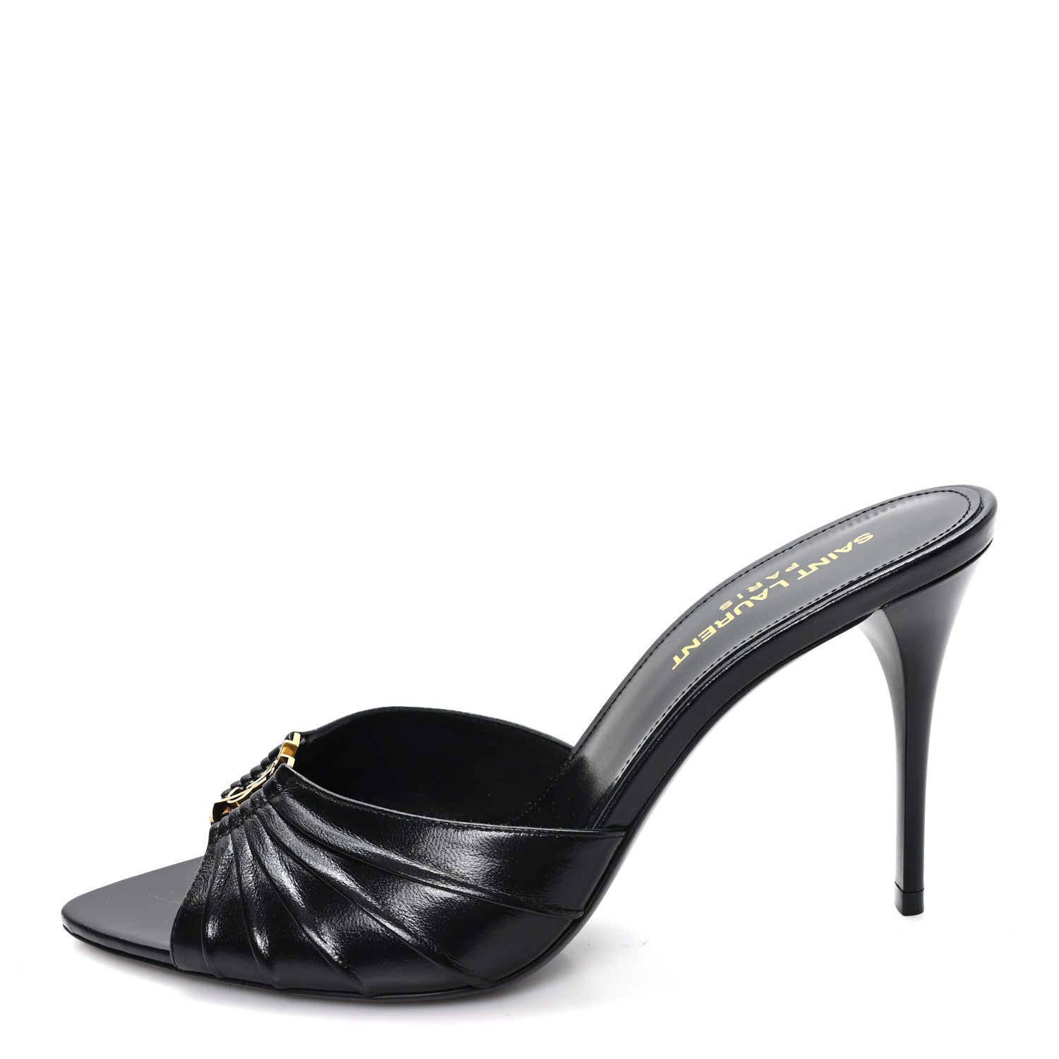 Saint Laurent Nappa Sugar Babylone 90 Mules 37.5 Black 1 of 10
