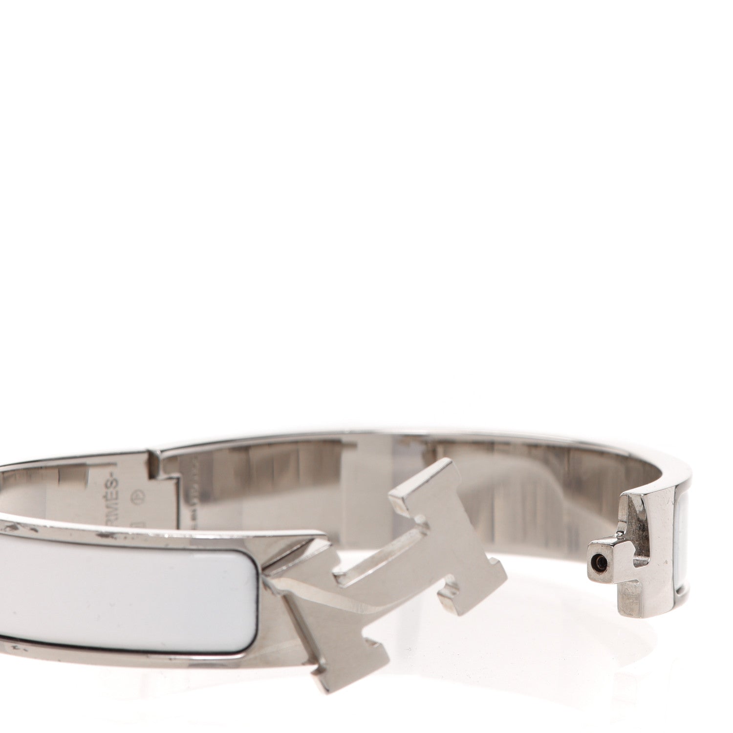 Hermes Enamel Narrow Clic Clac H Bracelet PM White 4 of 5