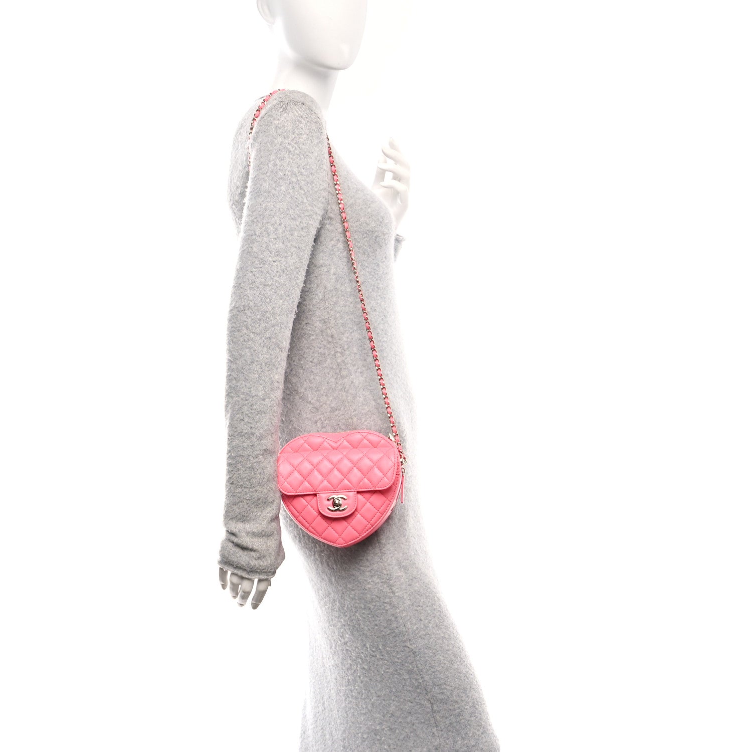 Chanel Lambskin Quilted CC In Love Heart Bag Pink 2 of 11