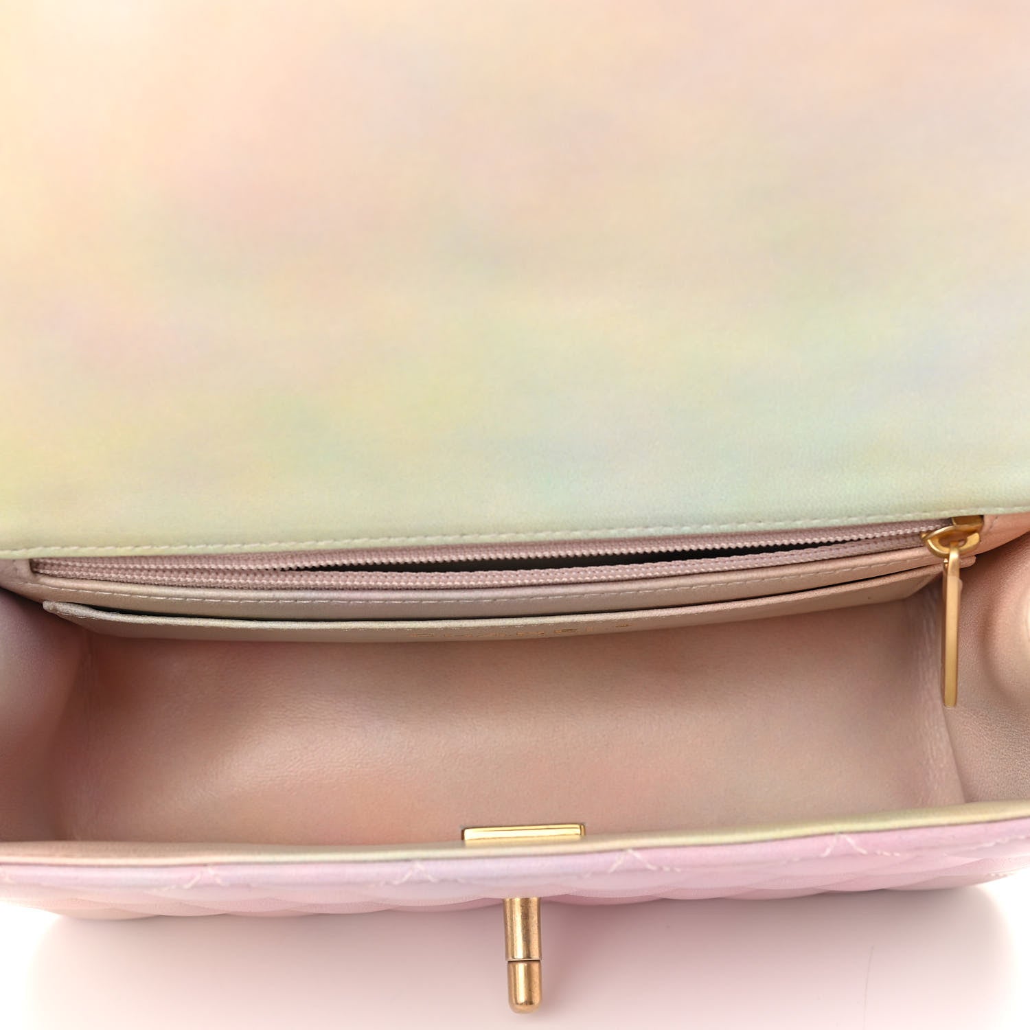 Chanel Lambskin Quilted Ombre Mini Top Handle Rectangular Flap Pink Multicolor 4 of 10