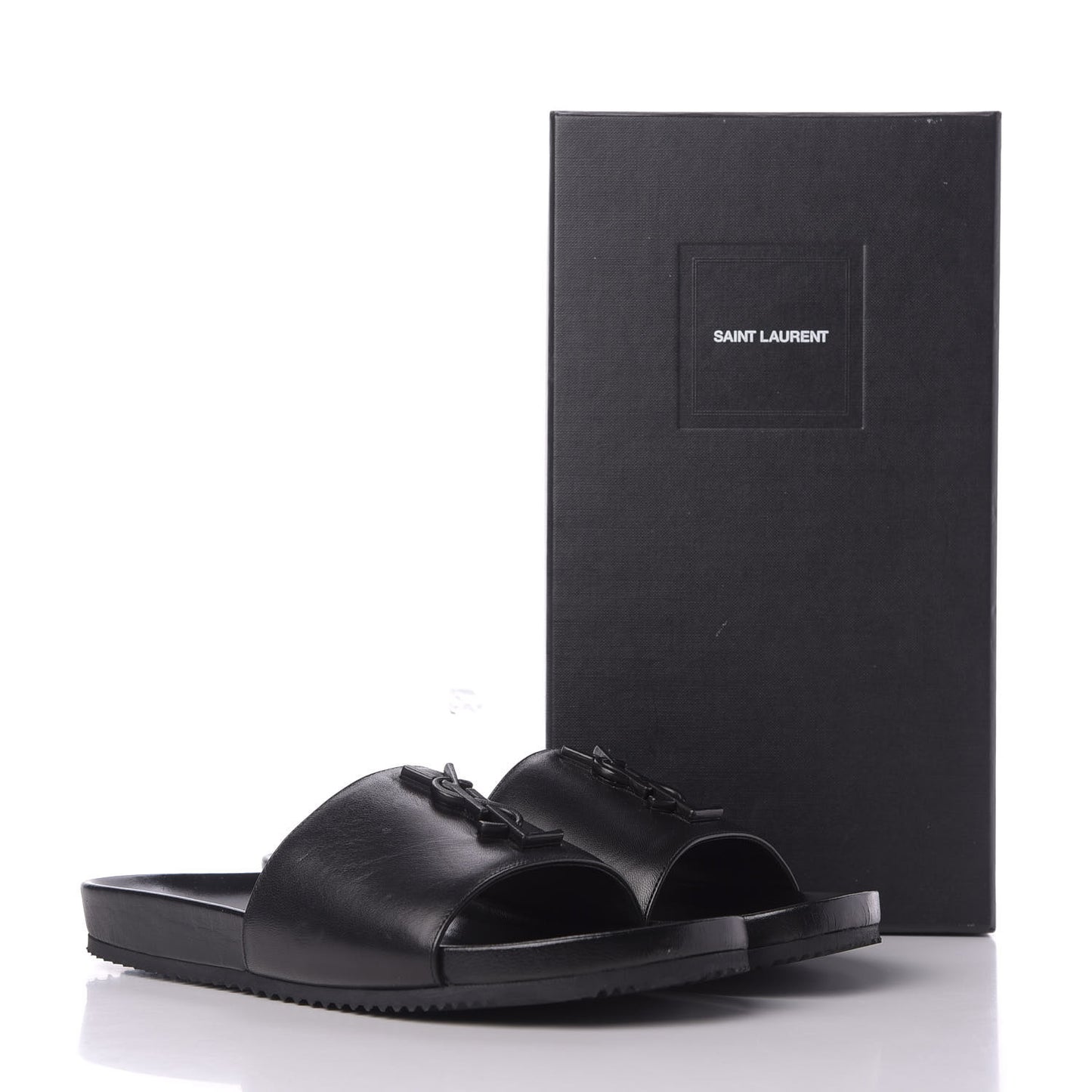Lambskin Joan Slide Sandals Black