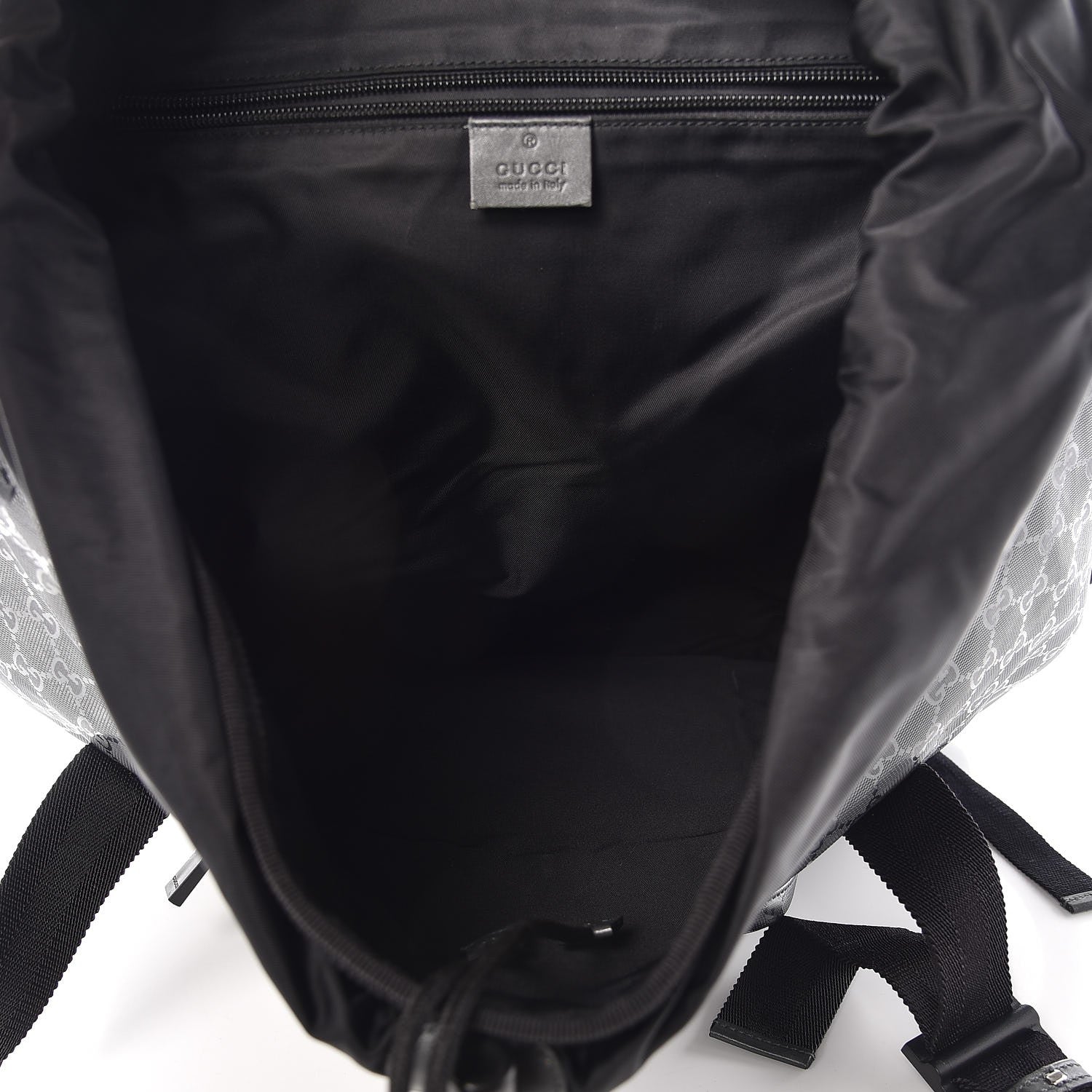 Gucci Imprime Monogram Large Interlocking G Double Buckle Backpack Platinum Grey 5 of 7