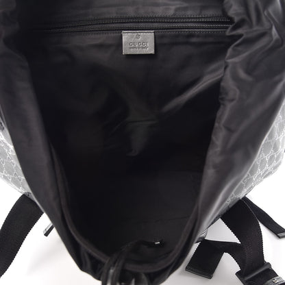 Gucci Imprime Monogram Large Interlocking G Double Buckle Backpack Platinum Grey 5 of 7