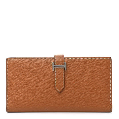 Hermes Epsom Bearn Gusset Wallet Gold 2 of 40