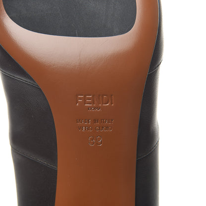 Fendi Nappa Microfiber Fabric FF Rockoko Sock Boots 39 Ebano Tobacco Black 6 of 8