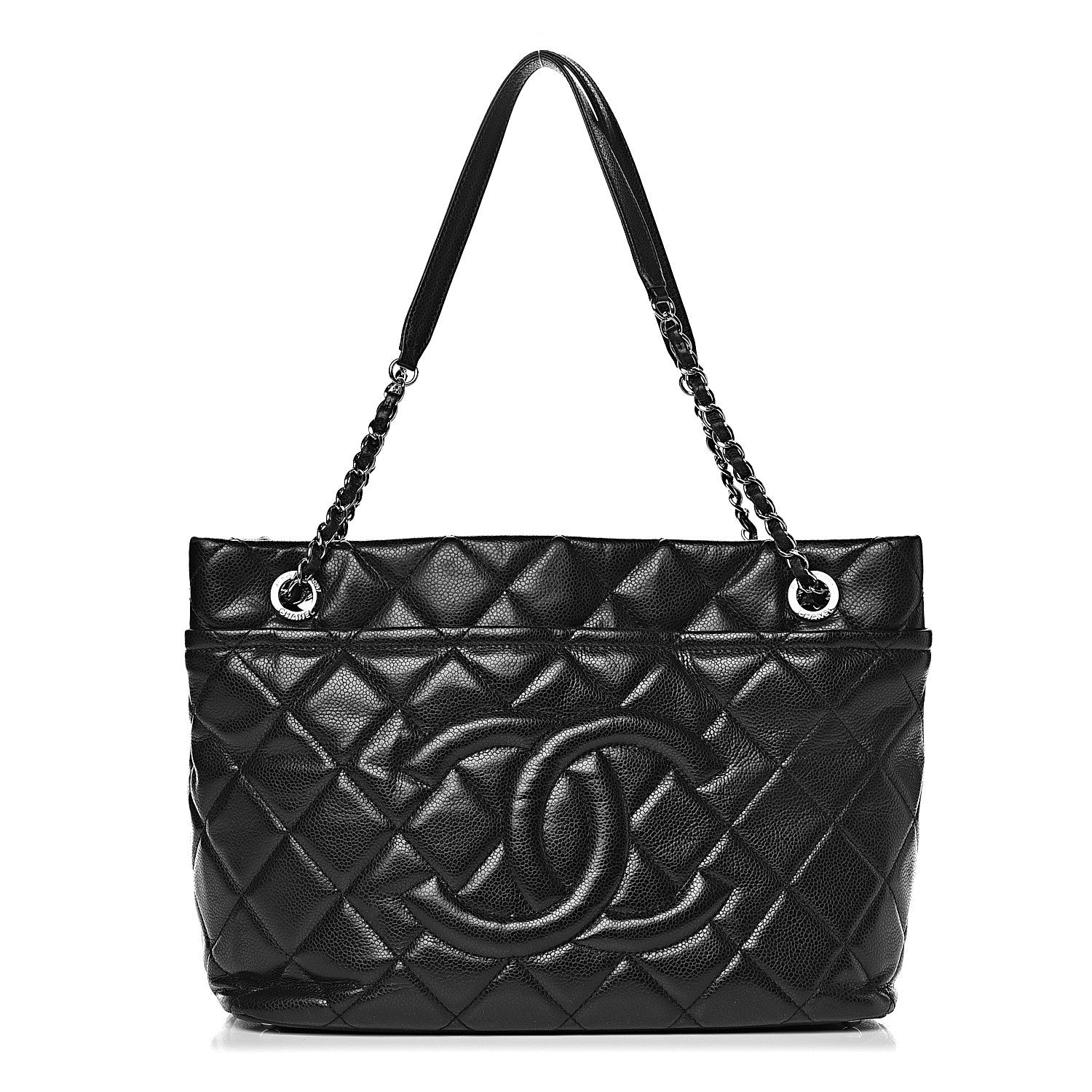 Chanel Caviar Quilted CC Timeless Soft Tote Black 1 of 14