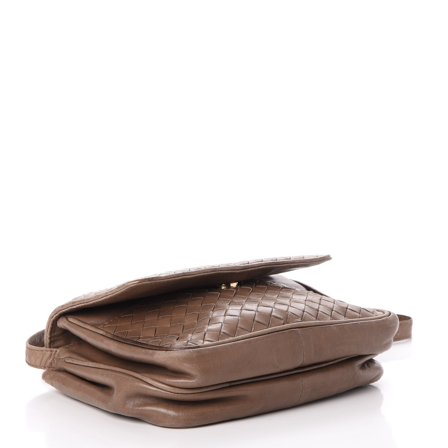 Bottega Veneta BOTTEGA VENETA Nappa Intrecciato Flap Shoulder Bag Bag Old Petra 4 of 19