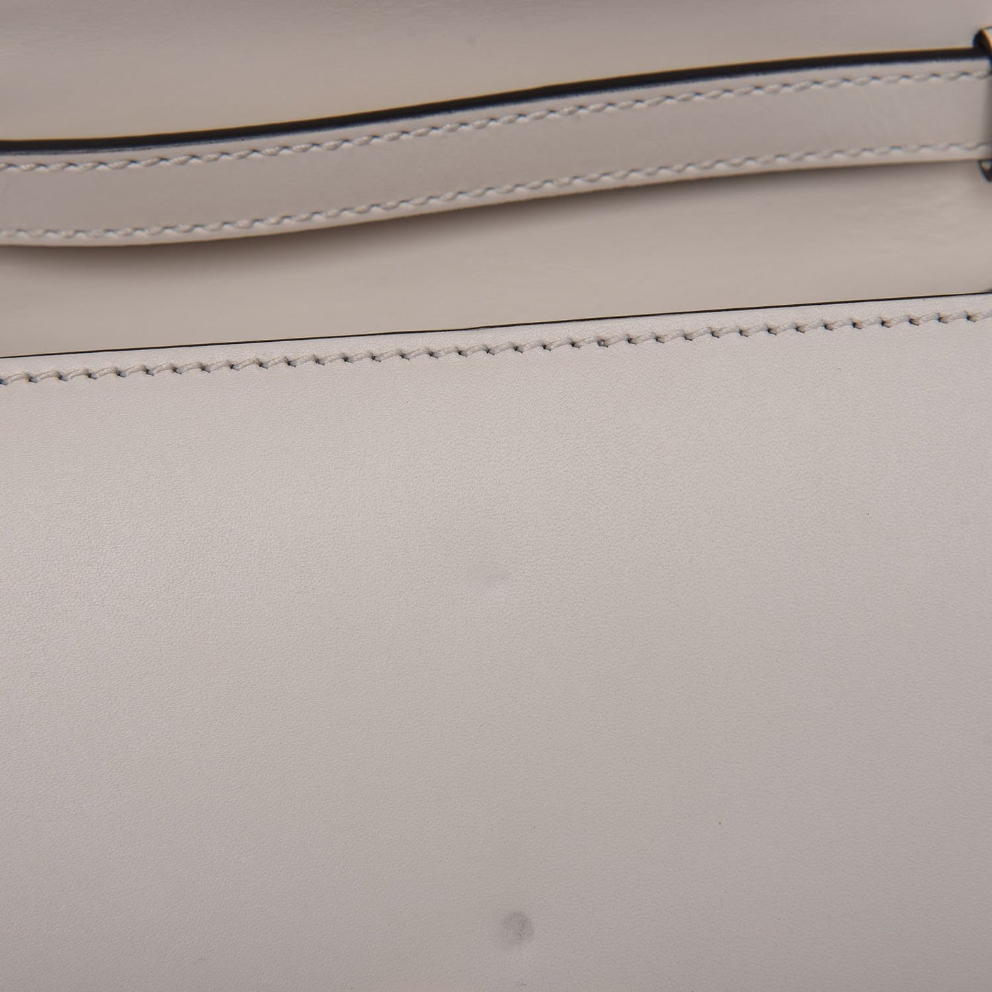 Calfskin Mini Sylvie Top Handle Bag White