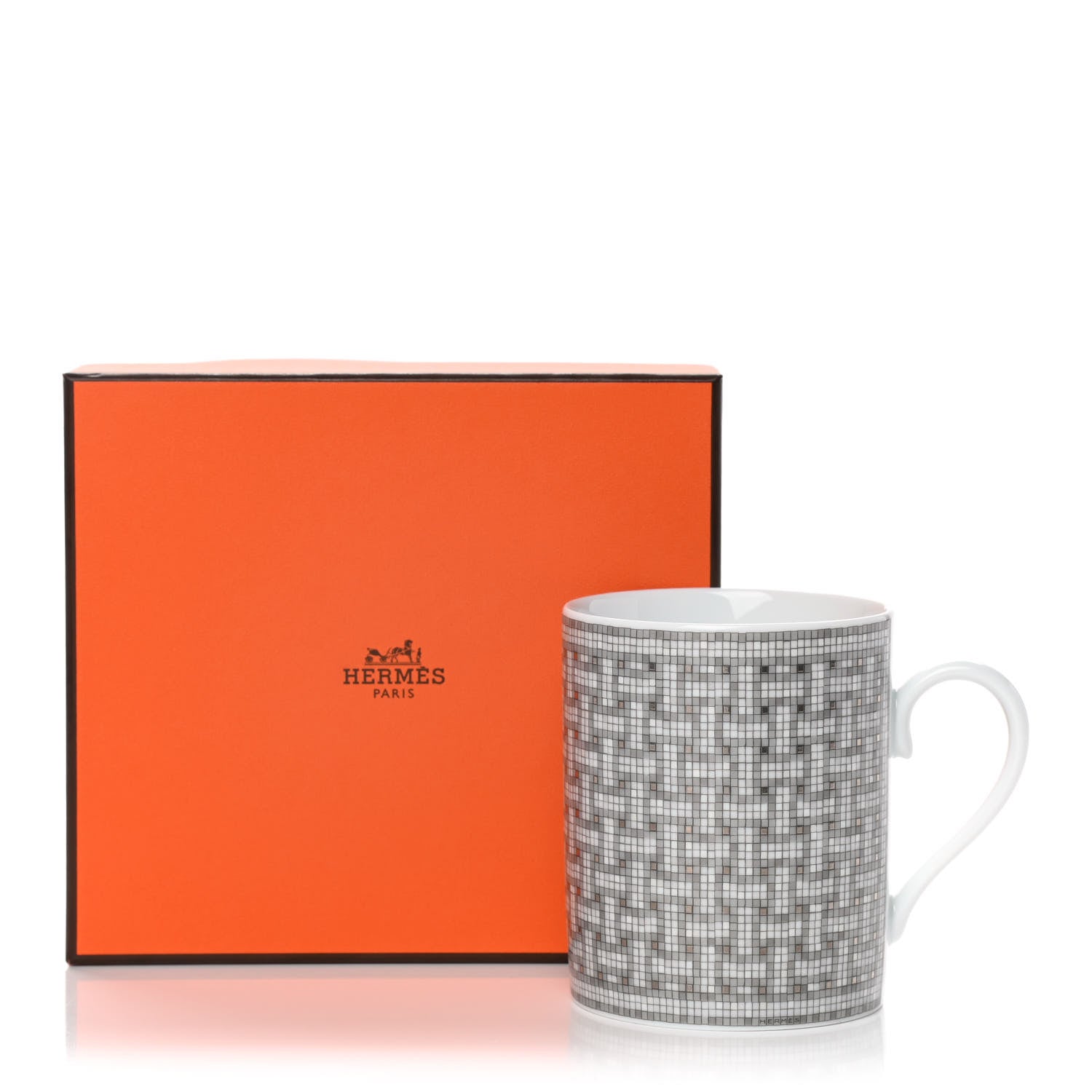 Hermes Porcelain Mosaique au 24 Mug Platinum 6 of 6