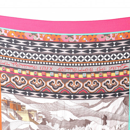Hermes Cashmere Silk La Femme Aux Semelles de Vent Shawl 140 3 of 9
