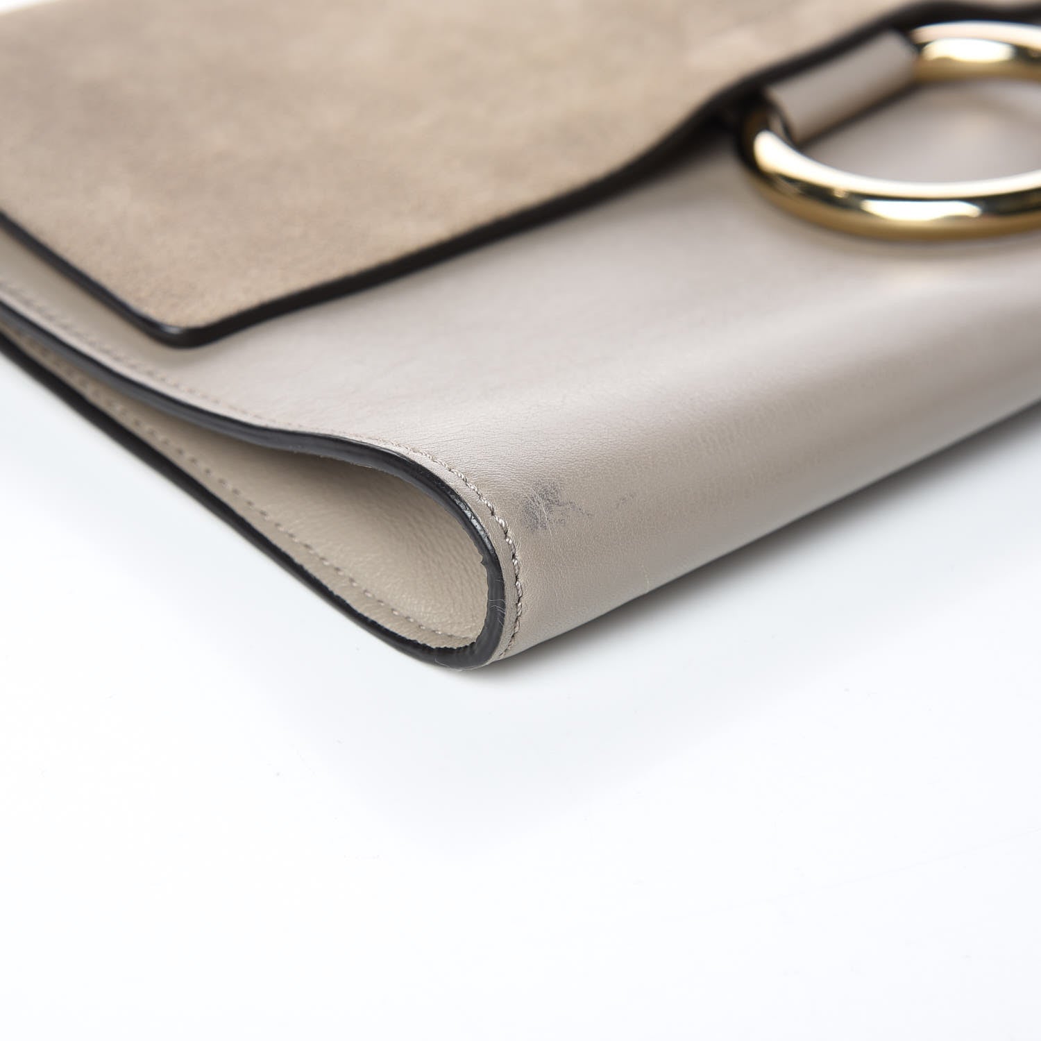 Chloe Suede Calfskin Faye Clutch Motty Grey 8 of 11
