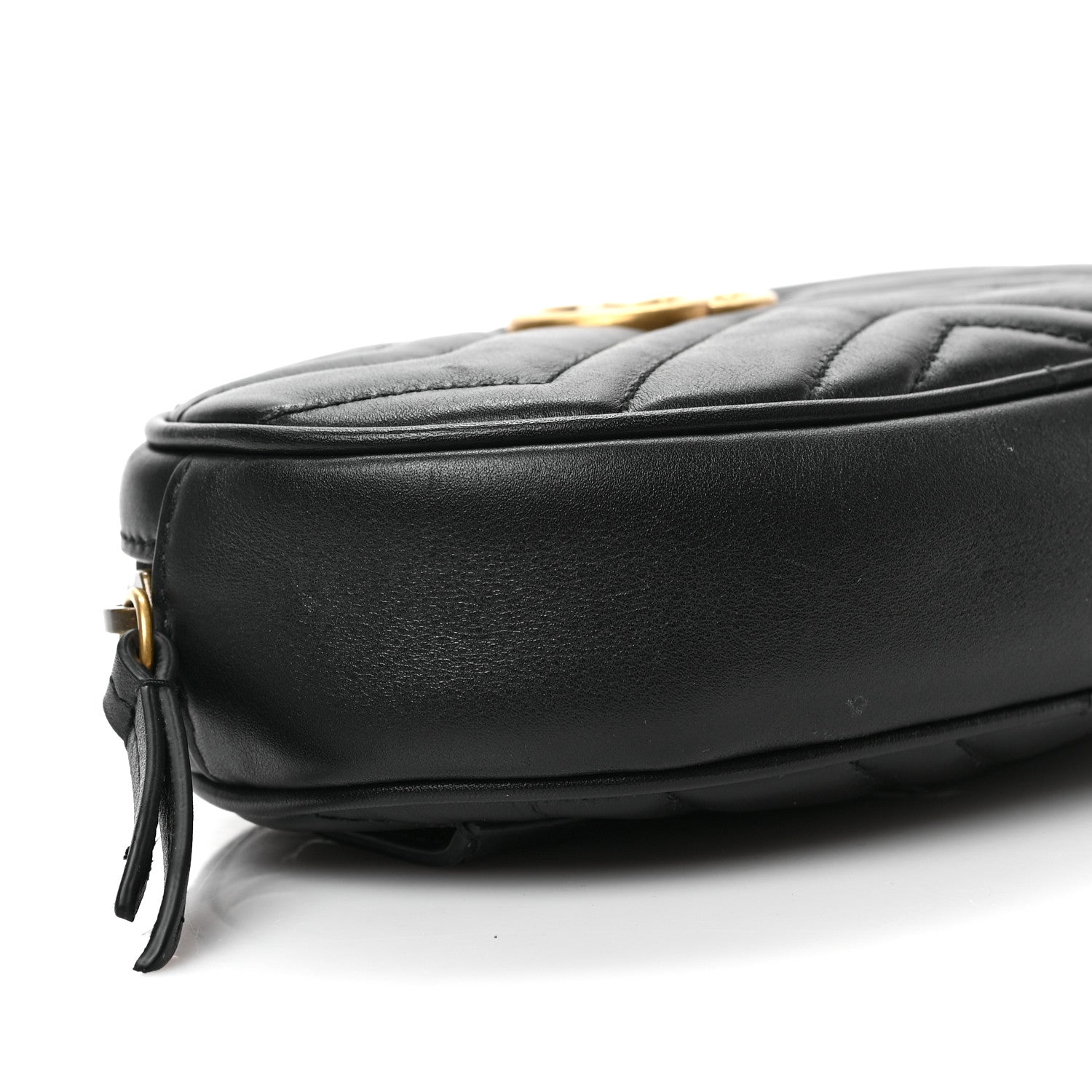 Gucci Calfskin Matelasse GG Marmont Belt Bag 75 30 Black 7 of 8