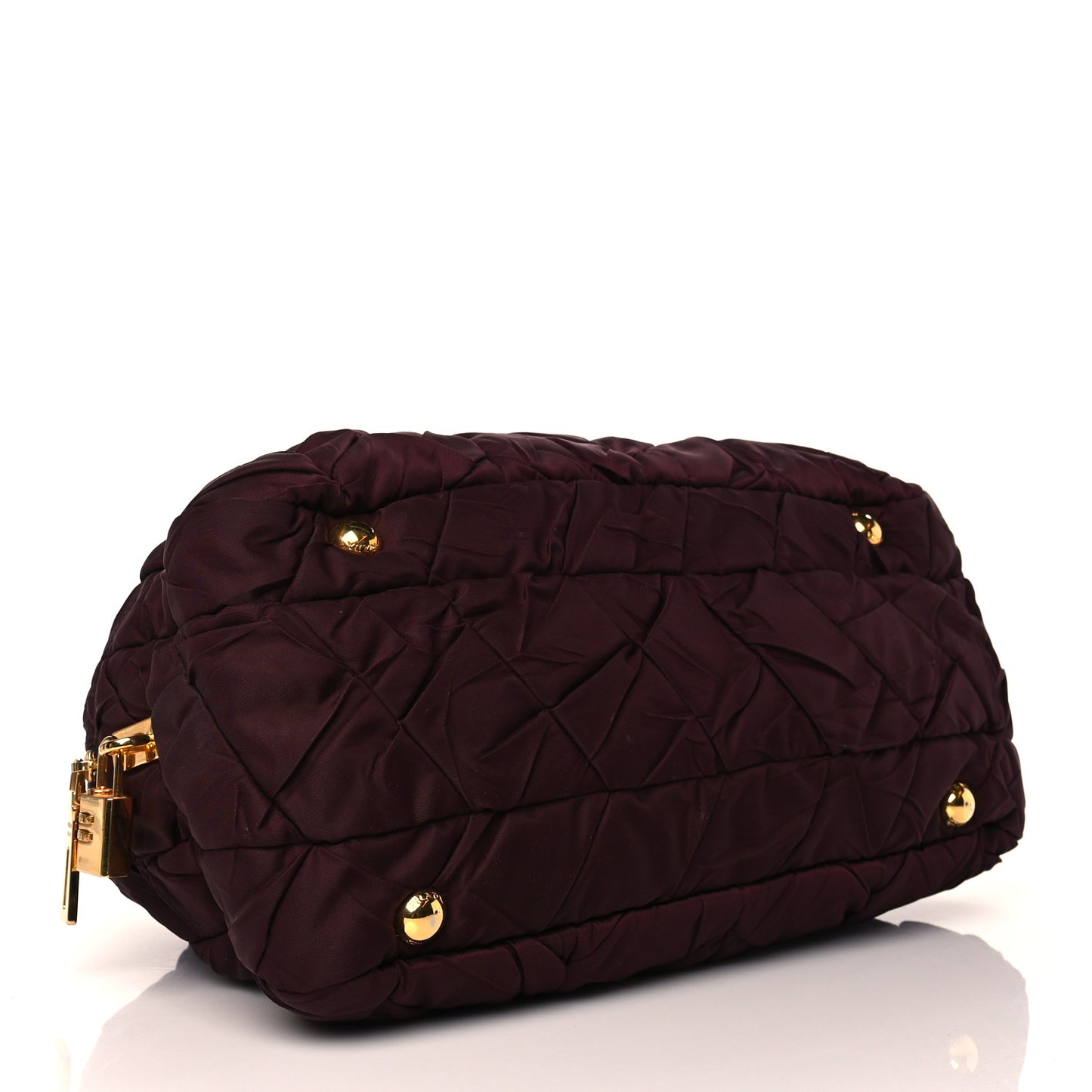 Tessuto Nylon Chevron Catena Bag Prugna