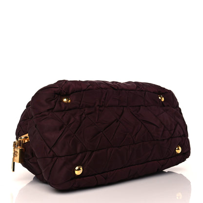 Prada Tessuto Nylon Chevron Catena Bag Prugna 3 of 8