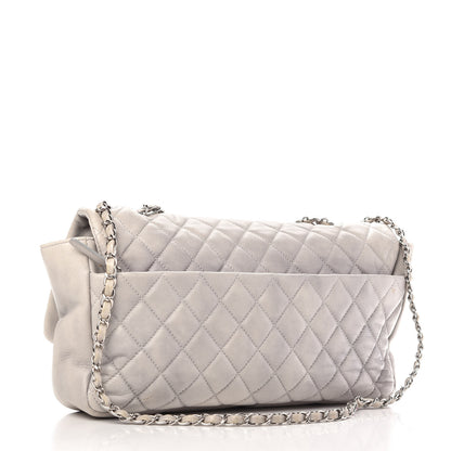 Chanel Lambskin Quilted Jumbo Coco Rain Flap Grey 3 of 12