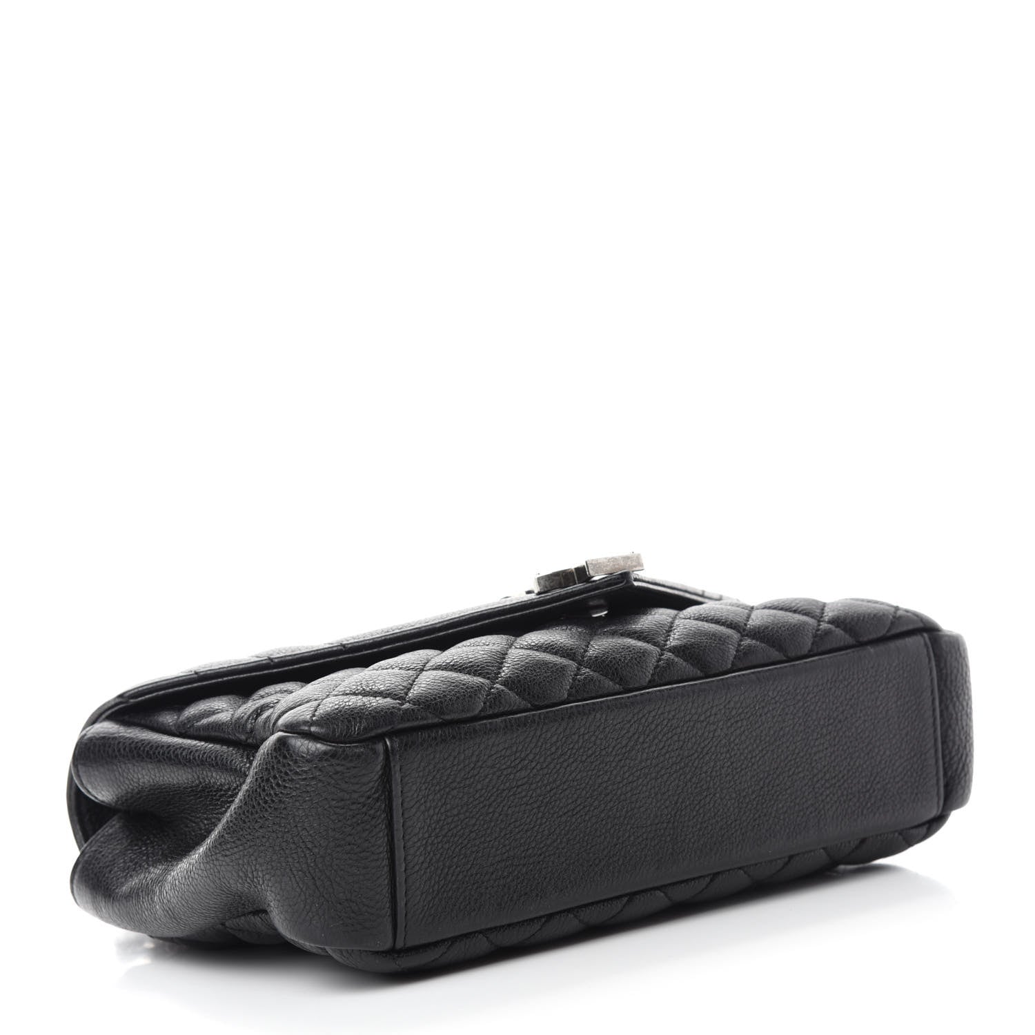 Saint Laurent Grained Calfskin Tri-Quilt Monogram Medium College Bag Black 4 of 11