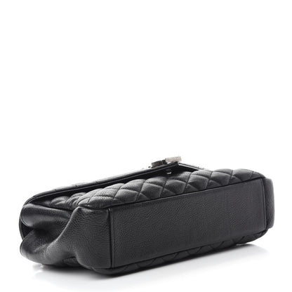 Saint Laurent Grained Calfskin Tri-Quilt Monogram Medium College Bag Black 4 of 11