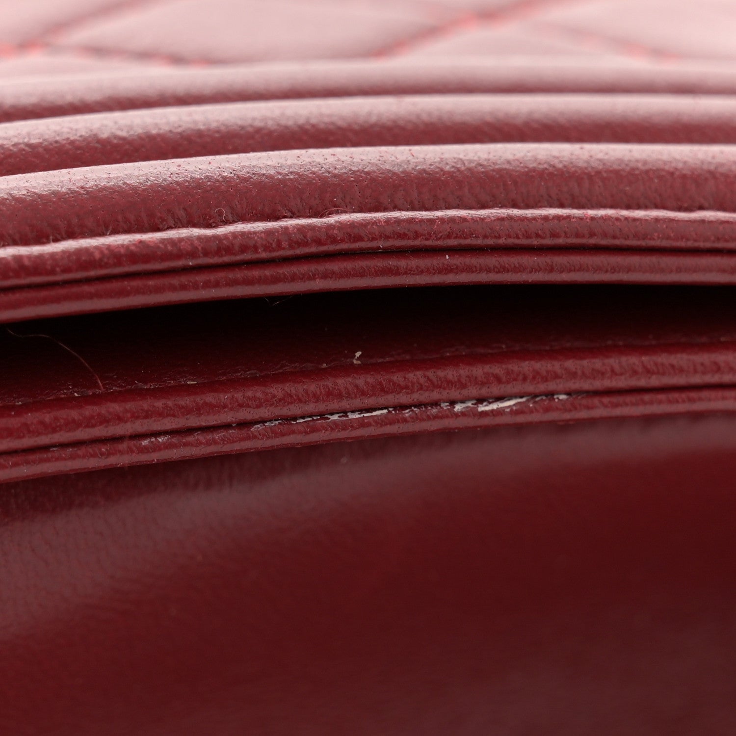 Chanel Lambskin Quilted Medium Boy Flap Dark Red 11 of 15