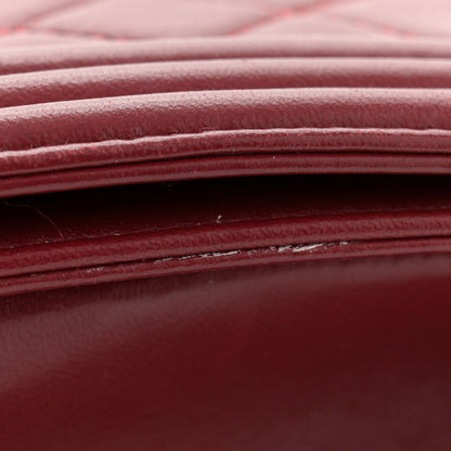 Chanel Lambskin Quilted Medium Boy Flap Dark Red 11 of 15