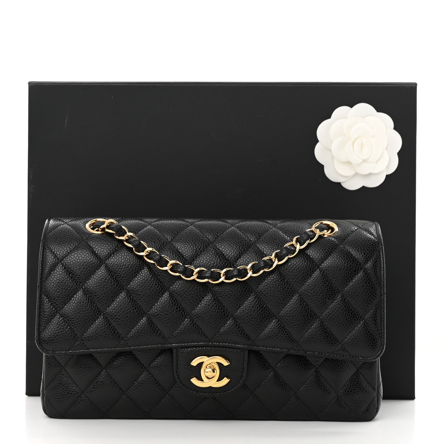 Chanel Caviar Quilted Medium Double Flap Black 11 of 11
