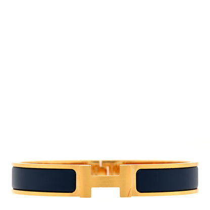 Hermes Enamel Narrow Clic Clac H Bracelet GM Bleu Biarritz 1 of 5