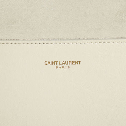Saint Laurent Calfskin Classic Y Clutch White 10 of 18