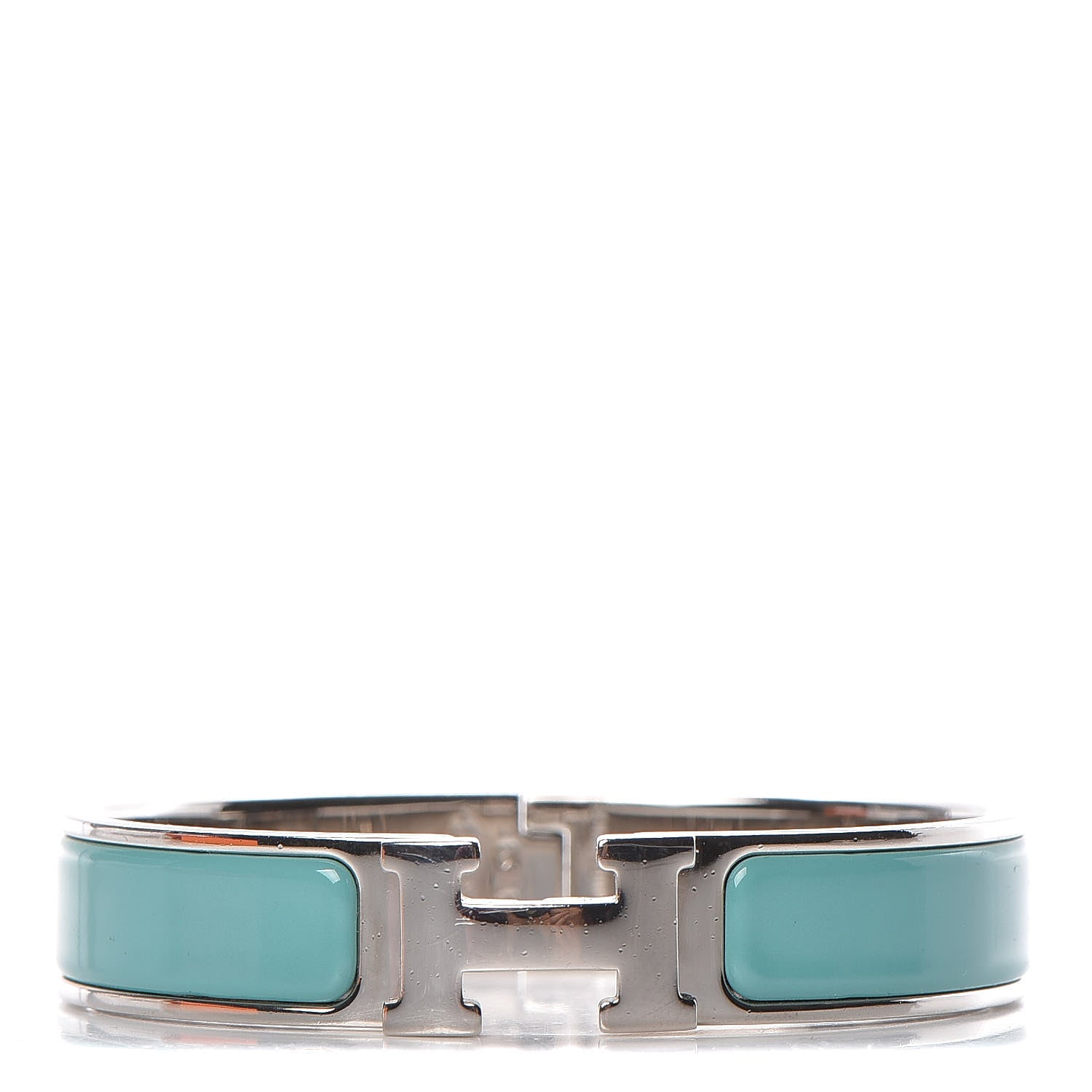 Hermes Enamel Narrow Clic Clac H Bracelet PM Lagon 1 of 6