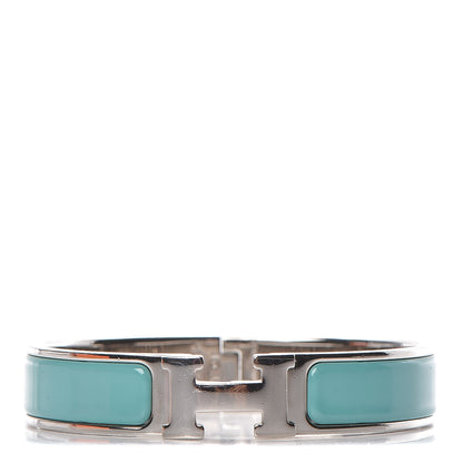 Hermes Enamel Narrow Clic Clac H Bracelet PM Lagon 1 of 6