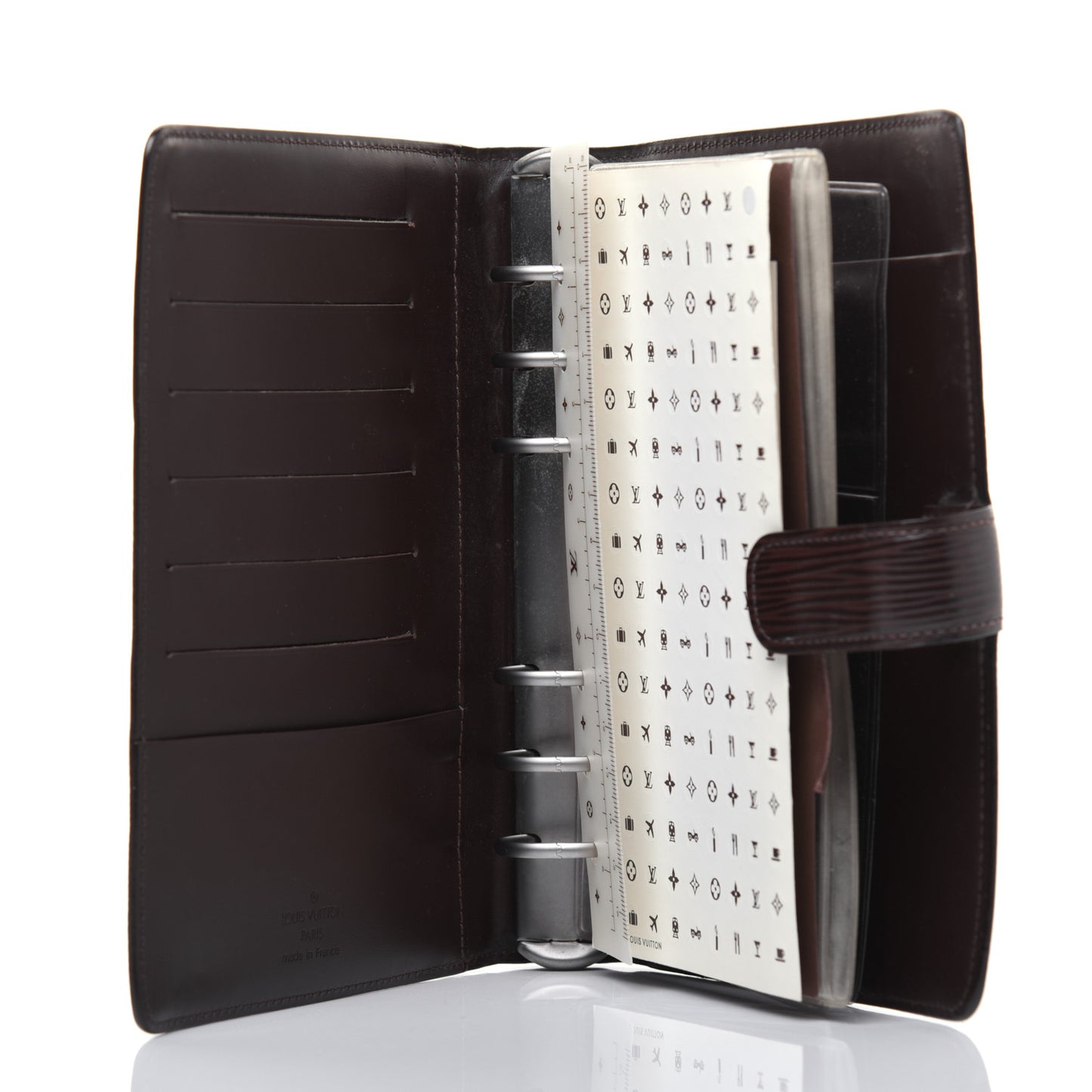 Epi Medium Ring Agenda Cover Moka