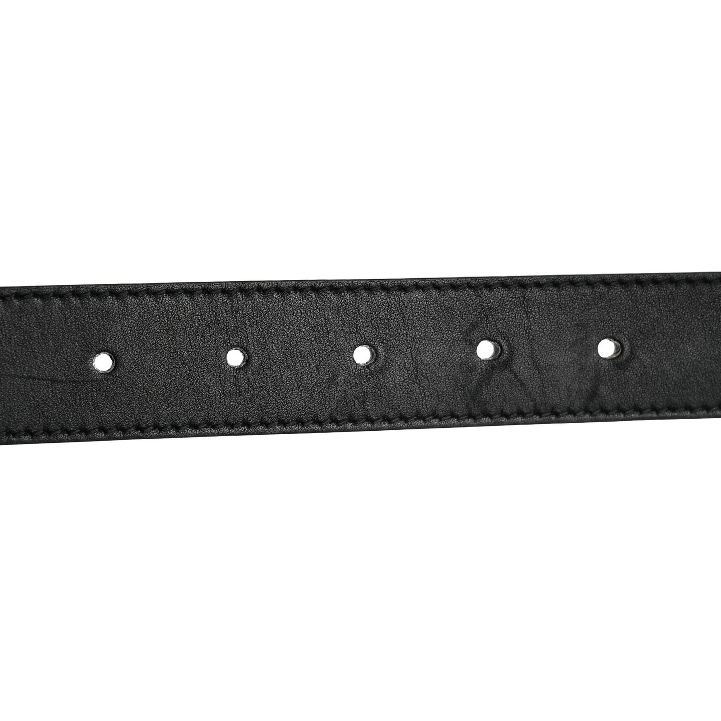 Moon Calfskin Double G 30mm Belt 80 32 Black